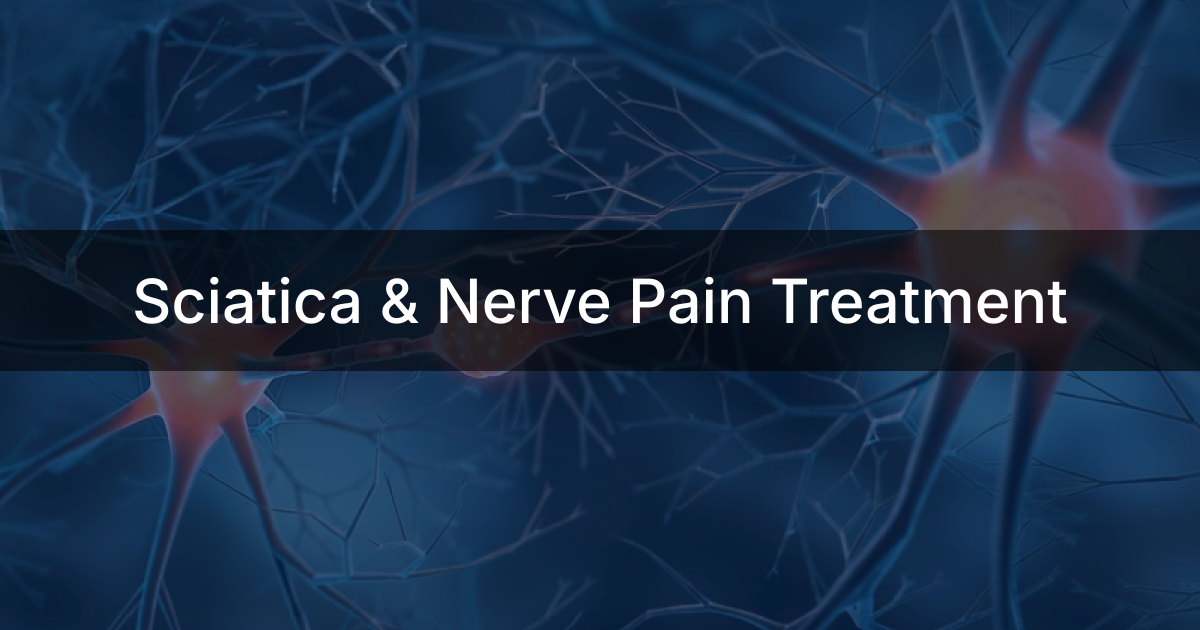 Illustration of the nervous system representing sciatica and nerve pain treatment