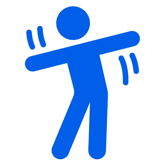 performance optimization icon figure movement blue